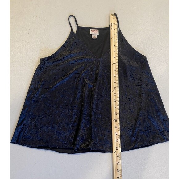 Mossimo Top Women Small Black Velvet Camisole Tank Grunge Punk Whimsigoth Goth - Picture 4 of 5